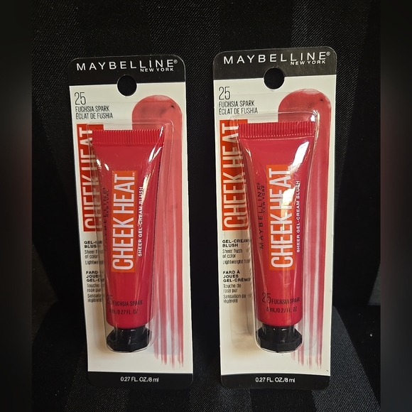 Maybelline Other - 2pc Lot Maybelline Cheek Heat Gel Cream Blush #25 Fuchsia Spark